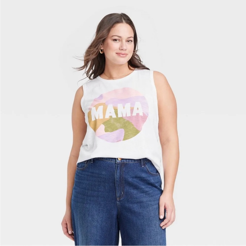 Grayson Threads Women's Tank Top Pullover Sleeveless Mama Graphic Size L